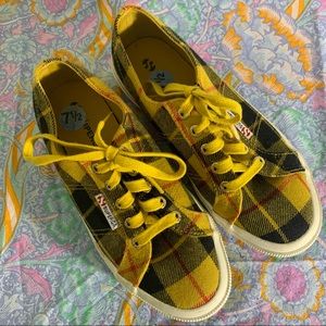 New flannel yellow Superga sneakers